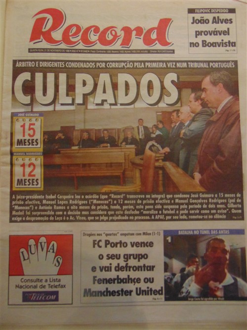 1996-1997 - Corrupção provada na arbitragem - Ver mais