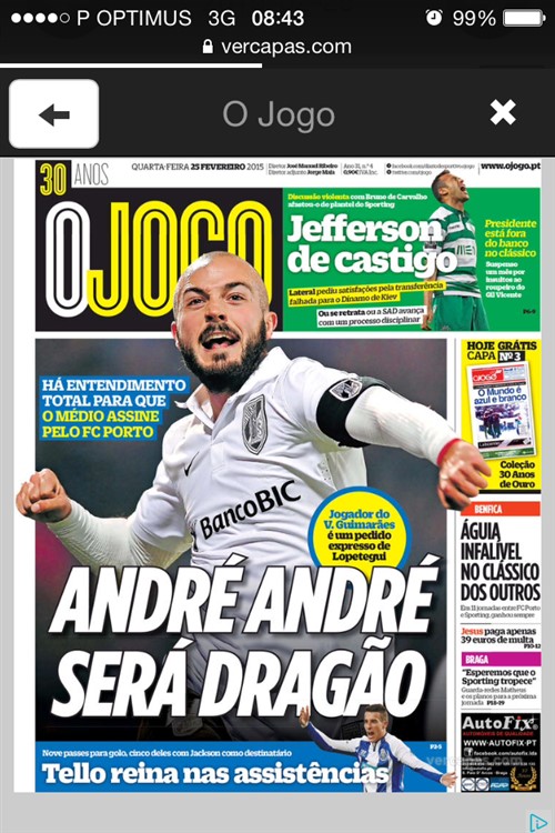 André André - Fica na história - Será SEMPRE Dragão - Ver mais