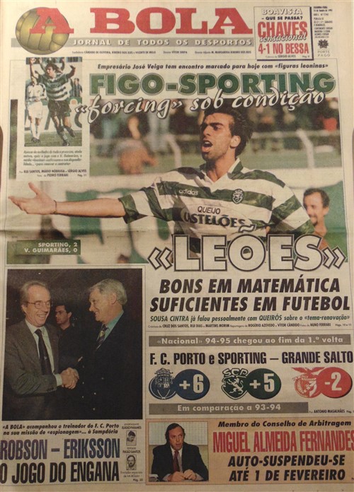 1994-1995: Peixe e Sporting em alta: Chaves também em destaque
